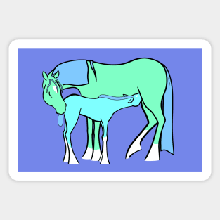 Mare and Foal 9 Sticker